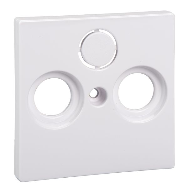 Central plate for antenna sock.-out.s 2/3 holes, active white, glossy, System M image 3