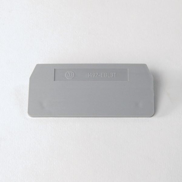 Terminal Block, End Barrier, Gray, for 1492-L3T image 1