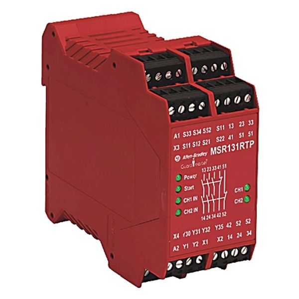 Relay, Single Function, Safety, 24V AC/DC, 3NC Inputs, 3NO Outputs image 1