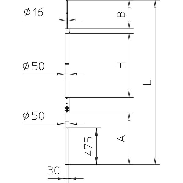 isFang IN-A10000 Insul. interception rod+outlet for isCon conductor, internal 10000mm image 2