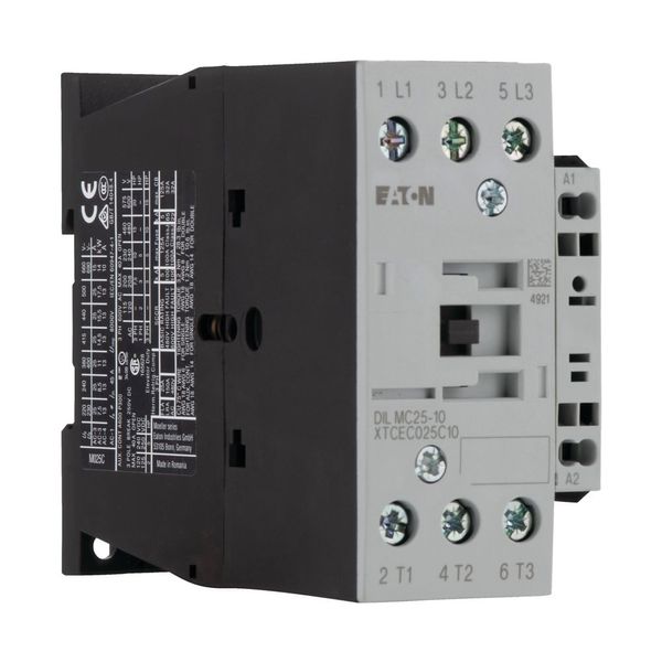 Contactor, 3 pole, 380 V 400 V 11 kW, 1 N/O, 230 V 50 Hz, 240 V 60 Hz, AC operation, Spring-loaded terminals image 16