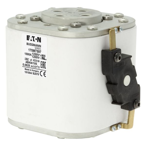 Fuse-link, high speed, 1500 A, AC 1250 V, size 4, 105 x 120 x 110 mm, aR, IEC, single indicator image 12