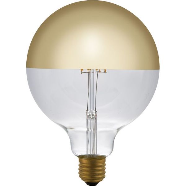 LED E27 Fila Globe Top Mirror G125x180 230V 470Lm 6.5W 925 AC Gold Dim image 1