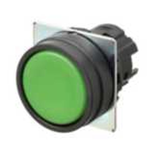 Pushbutton A22NZ 22 dia., bezel plastic, flat, momentary, cap color op image 1