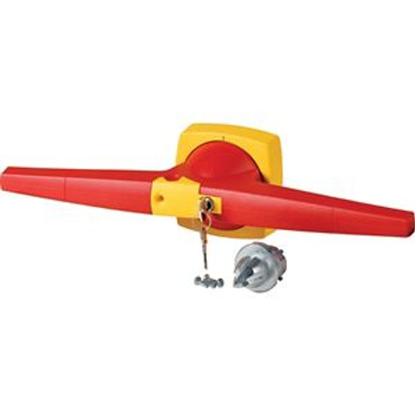 Toggle, 14mm, door installation, red/yellow, cylinder lock image 2