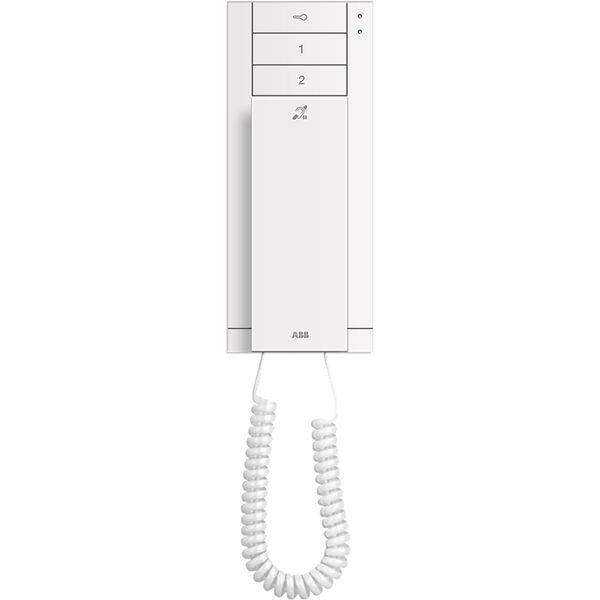 M22003-W-02 Audio handset indoor station with induction loop, 3 buttons,White image 1