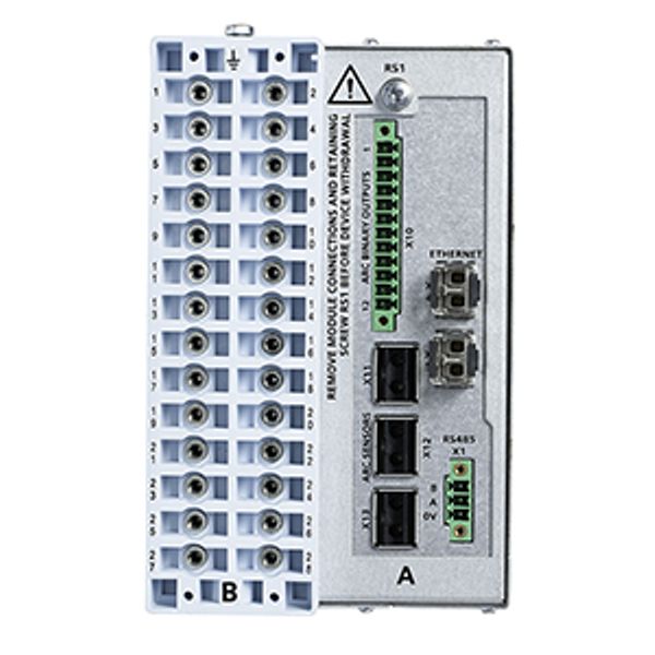 Overcurrent time prot. 7SR51 4 curr. trans., 3 AFD (Arc Flash Detector), 8 BI, 9 BO (incl. 3 HSBO) Standard interface: 1x USB image 1