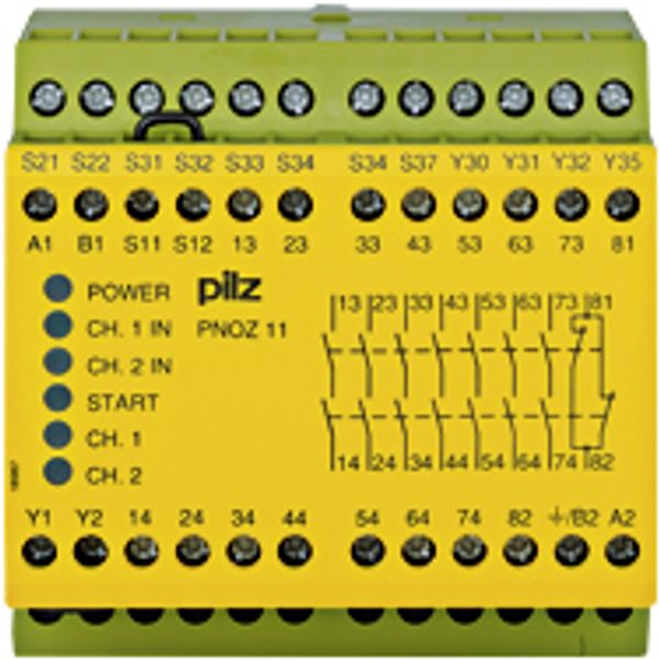 PNOZ 11 230-240VAC 24VDC 7n/o 1n/c image 1