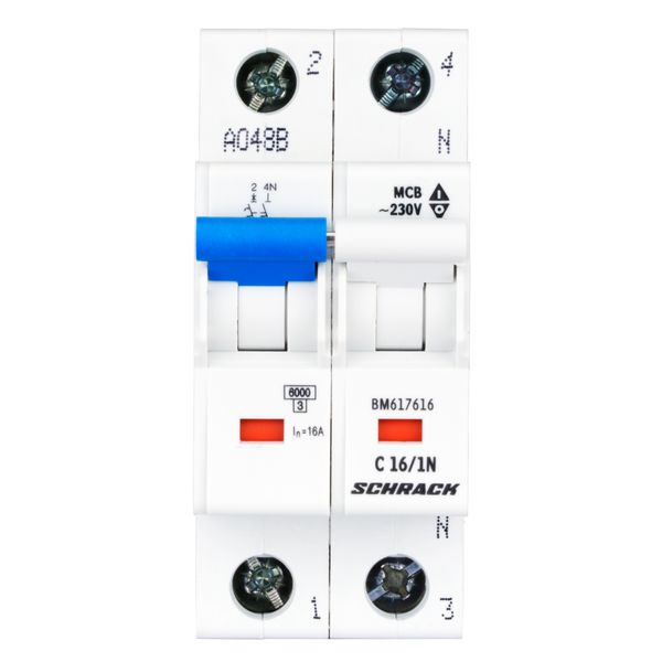 Miniature Circuit Breaker (MCB) C, 16A, 1+N, 6kA image 3