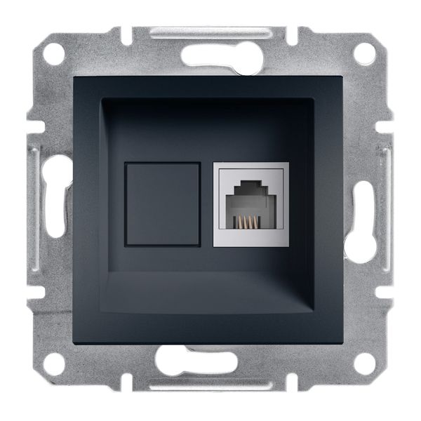 Asfora, Telephone socket, RJ11, anthracite image 2