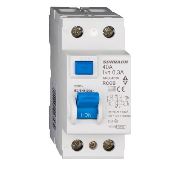 Residual Current Circuit Breaker 10kA, 40A, 2-pole, 300mA image 1