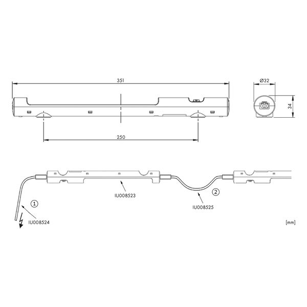 LED cabinet light, magnet fastening, 100-240 V AC, IP20 image 2