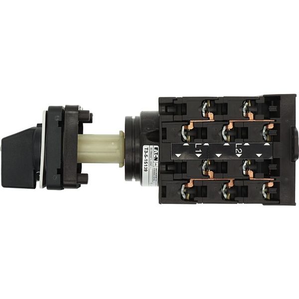 Step switches, T3, 32 A, rear mounting, 5 contact unit(s), Contacts: 10, 45 °, maintained, Without 0 (Off) position, 1-5, Design number 15139 image 3