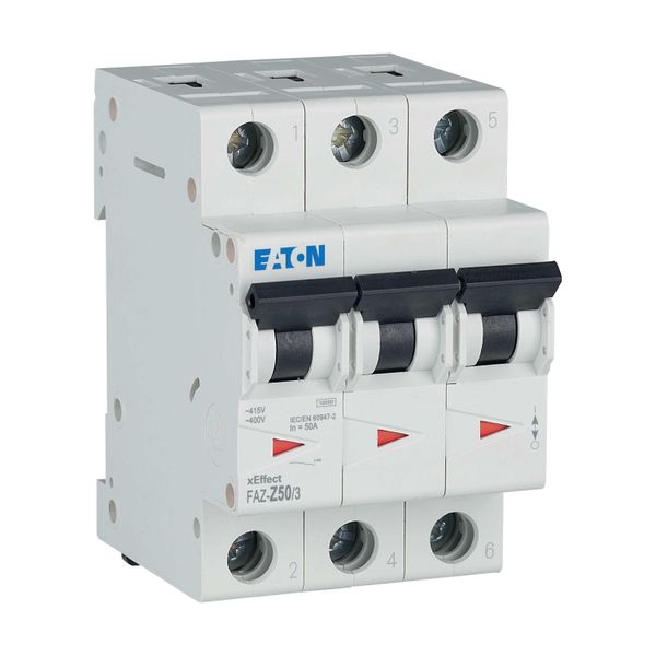 Miniature circuit breaker (MCB), 50 A, 3p, characteristic: Z image 19