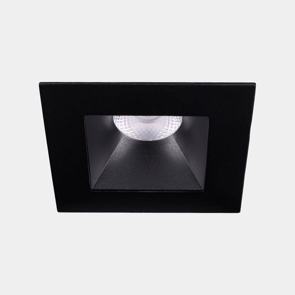 Downlight Play Deco Symmetrical Square Fixed 6.4W LED warm-white 3000K CRI 90 14.3º Black/Black IP54 606lm image 1