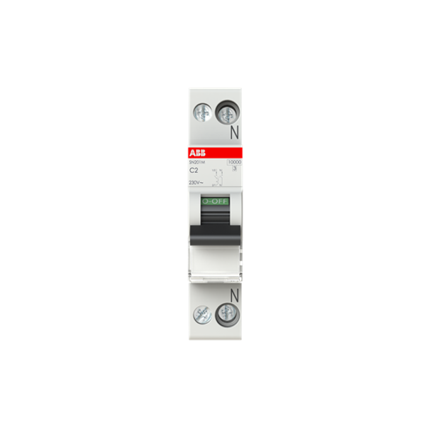 SN201 M-C2 Miniature circuit breaker - 1+NP - C - 2 A image 5