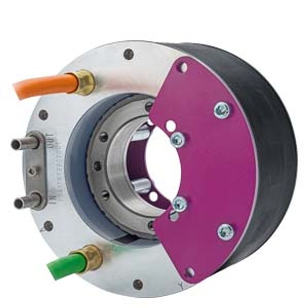 1FW6060-0TB15-0KD3 SIMOTICS T torque motor; components 3-phase synchronous motor; Integrated power cooler; tangential cable outlet image 1