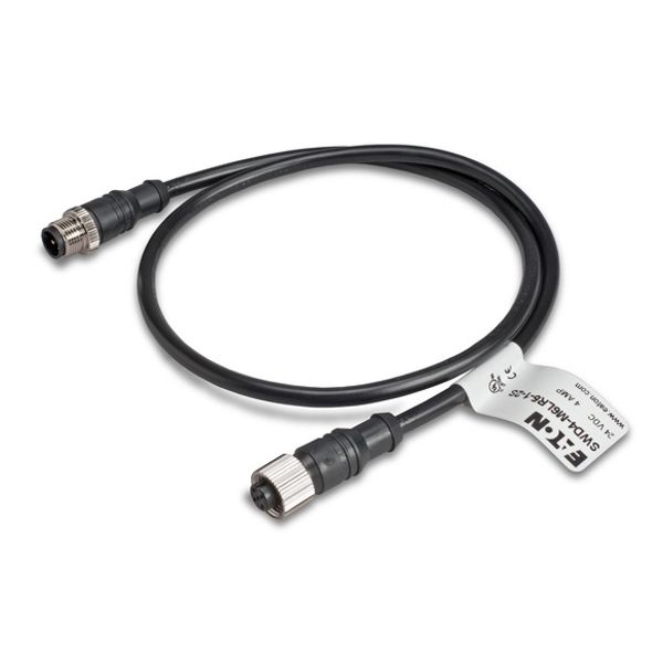I/O-Device connection cable IP67, 5-pole, 0.6 meters, Prefabricated with M12 plug and M12 socket image 2