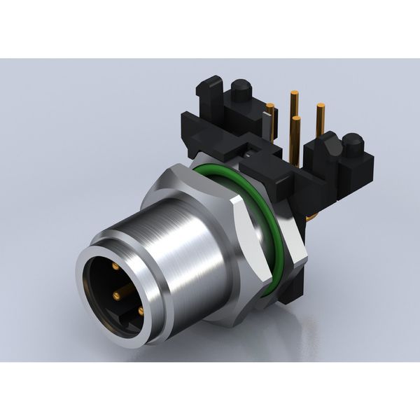 Circular plug connector, installation (PCB connection system), M12, Nu image 1
