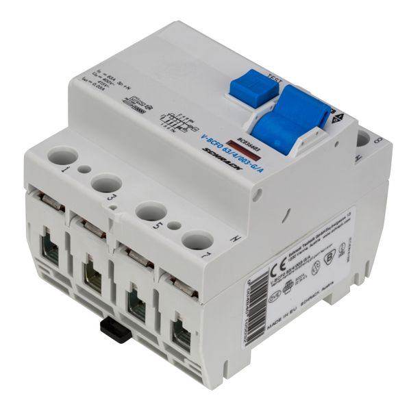 Residual current circuit breaker 63A, 4-p, 30mA, type A,G,V image 8