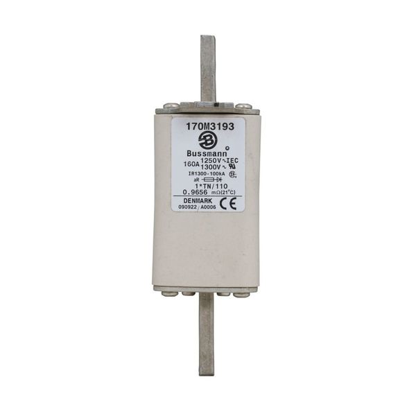 Fuse-link, high speed, 160 A, AC 1250 V, compact size 1, 45 x 58 x 138 mm, aR, DIN, IEC, type T indicator image 10