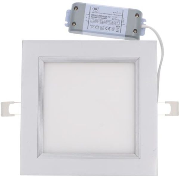 Downlight - 10W 630lm 4000K  - 200x200mm  - Dimmable - Silver image 1