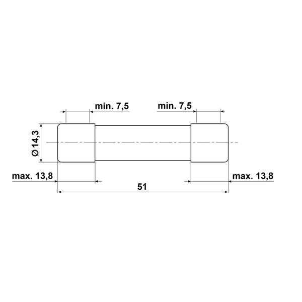 Cylindrical fuse link 14x51, 25A, characteristic gG, 690VAC image 3