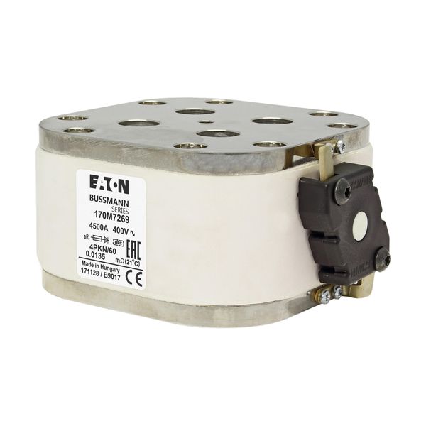 Fuse-link, high speed, 4500 A, AC 400 V, size 4, 120 x 105 x 59 mm, aR, IEC, single indicator image 9