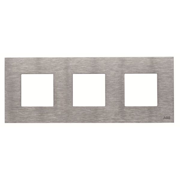 N2273 OX Frames 3-gang / 2+2+2-modules - Noble - Stainless Steel image 1
