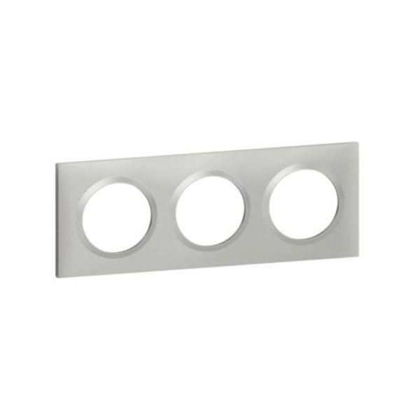 Dooxie square plate 3 positions aluminum effect finish image 1