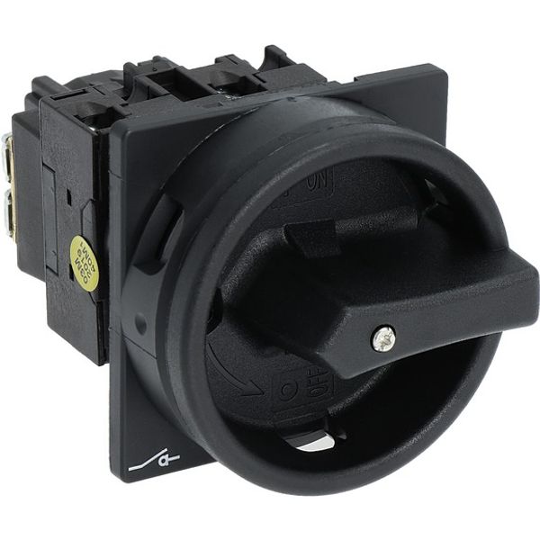 Main switch, T0, 20 A, flush mounting, 1 contact unit(s), 2 pole, STOP function, With black rotary handle and locking ring, Lockable in the 0 (Off) po image 8