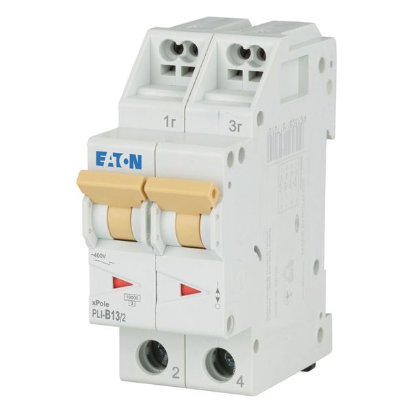 Miniature circuit breaker (MCB) with plug-in terminal, 13 A, 2p, characteristic: B image 2