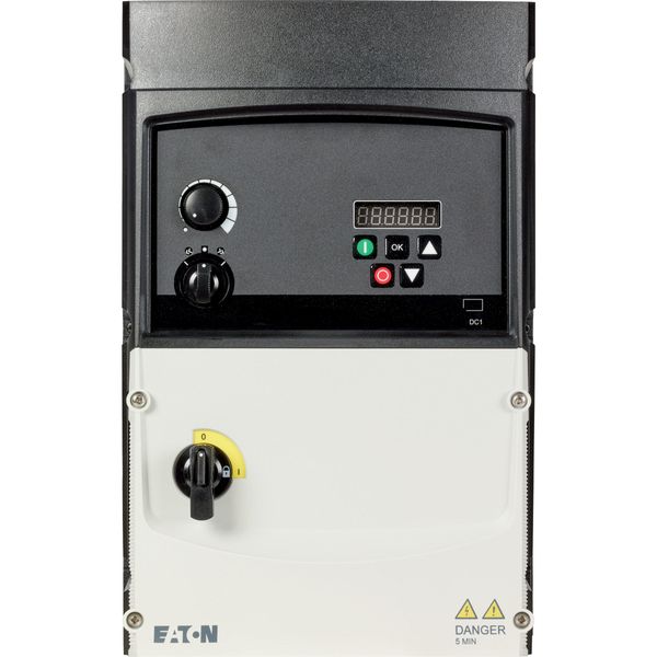 Variable frequency drive, 400 V AC, 3-phase, 30 A, 15 kW, IP66/NEMA 4X, Radio interference suppression filter, Brake chopper, 7-digital display assemb image 6