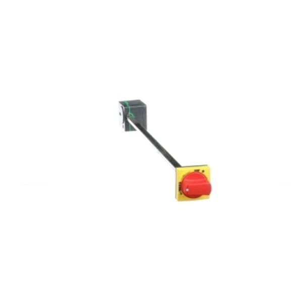 Side rotary handle, ComPact NSXm, red handle/yellow front, shaft length 45-480mm, IP54 image 3