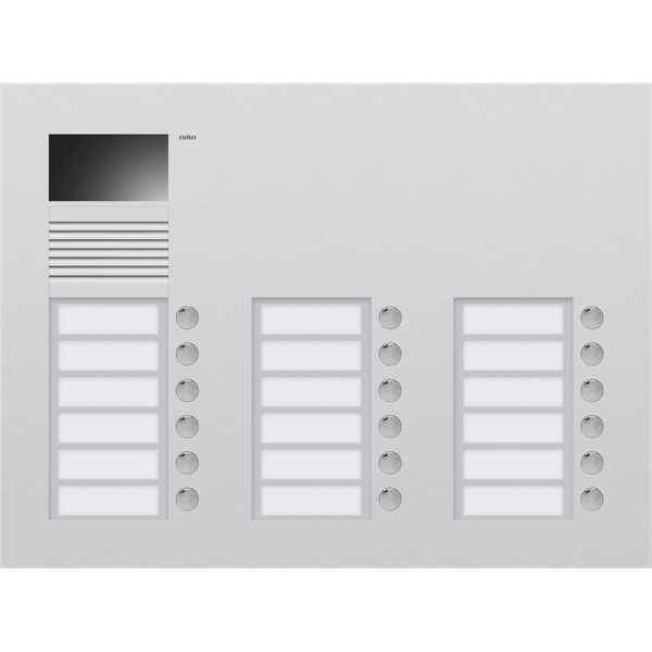 Flush-mounting external unit with 18 bells and colour camera image 2