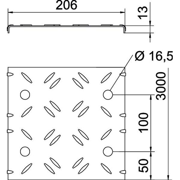 DBKR 200 DD Corrugated steel cover for walkable cable trays 200x3000 image 2