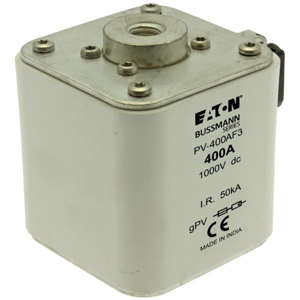 Fuse-link, high speed, 400 A, DC 1000 V, size 3, 76 x 92 x 91 mm, gPV, IEC, UL, single indicator image 7