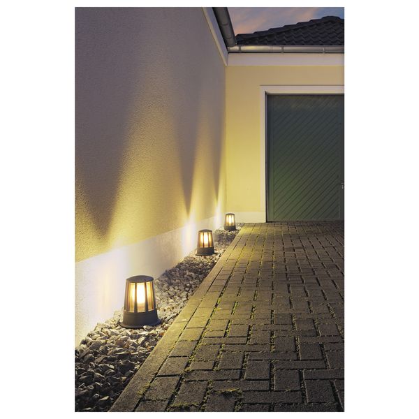 CONE outdoor lamp E27, max. 100W, IP54, stone grey image 6