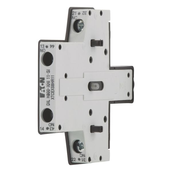 Auxiliary contact module, 2 pole, Ith= 10 A, 1 N/O, 1 NC, Side mounted, Screw terminals, DILH600 - DILH800, -SI image 10