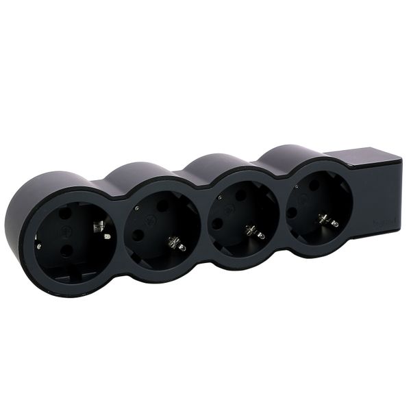 MOES STD SCH 4X2P+E WITHOUT CABLE BLACK image 6