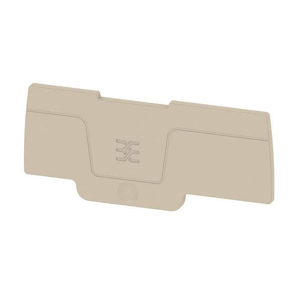 End plate (terminals), 69.5 mm x 2.1 mm, dark beige image 1