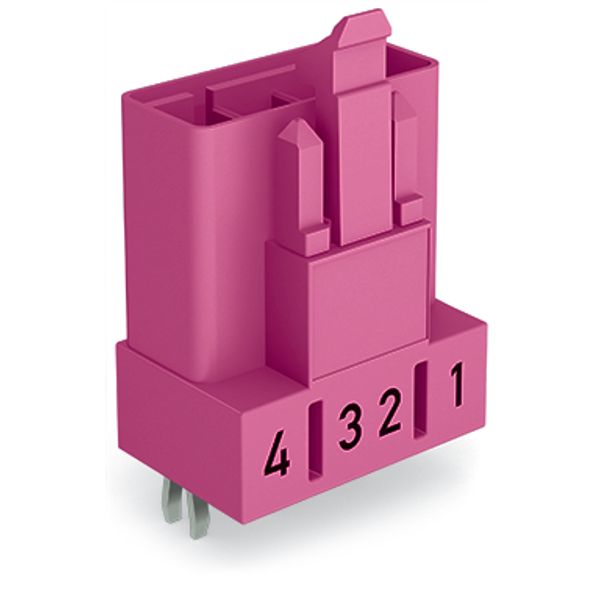 Plug for PCBs straight 4-pole pink image 3