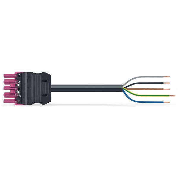 pre-assembled connecting cable Eca Socket/open-ended pink image 1