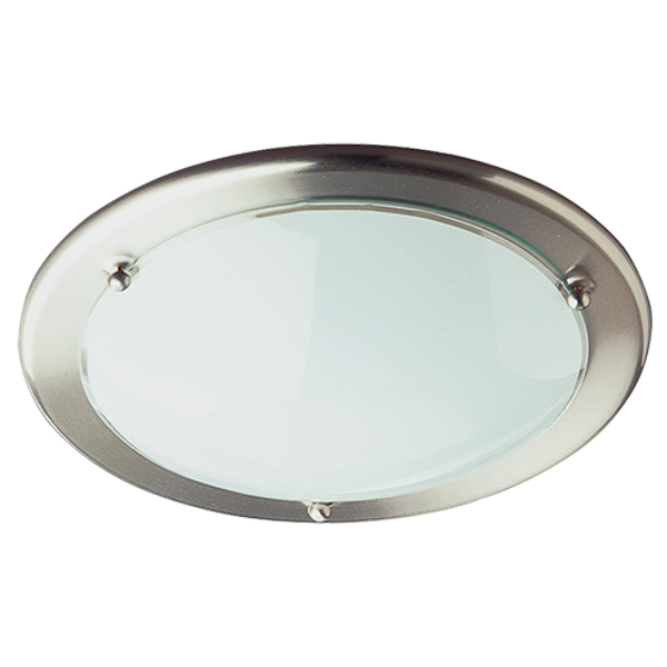 Primo ceiling lamp E27 brushed steel image 1