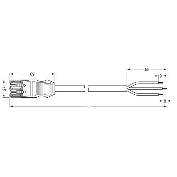 771-9373/166-101 pre-assembled connecting cable; Cca; Socket/open-ended image 4