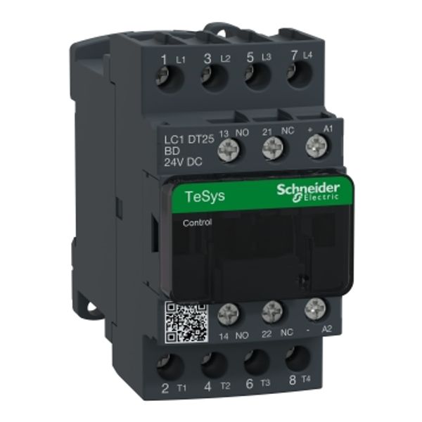 TeSys Deca contactor - 4P(4 NO) - AC-1 - = 440 V 25 A - 24 V DC standard coil image 4