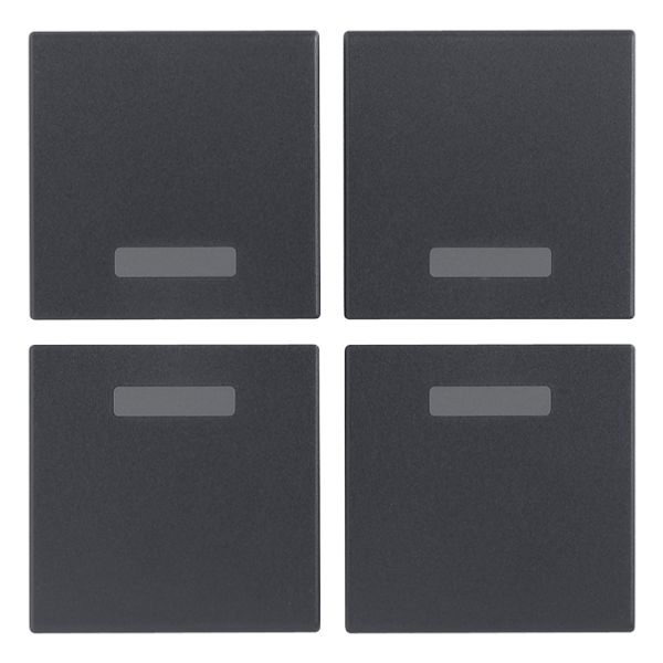 Four half-buttons 1M w/o symbol grey image 1