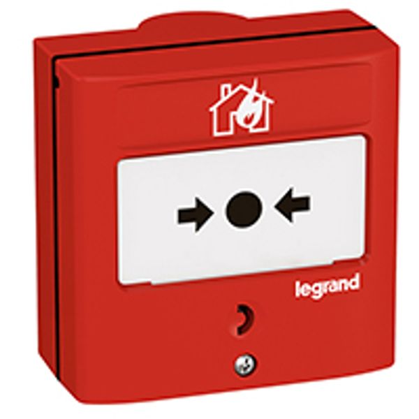 MCP for fire detection/alarm system -conventional -1 NO/NC -5A -24V= -RAL 3000 image 1