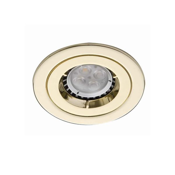 iCage Mini GU10 Die-Cast Fire Rated Downlight Brass image 1