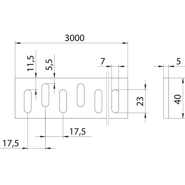 FESP Q 40 5 FT Construction uncpg. profile  40x3000x5 image 2